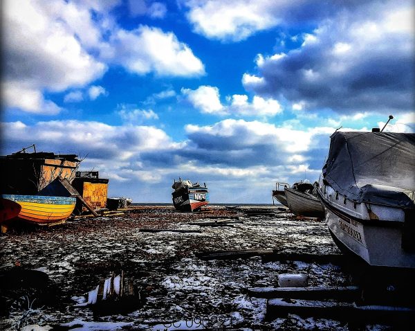 BOATS IN SNOW