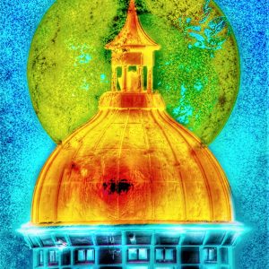 golden dome blue sky